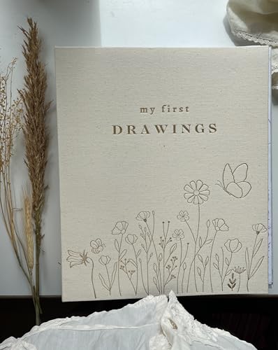 Kids Drawings Binder, Art Portfolio Folder, uo to 300 Pages Art Painting Portfolio Binder,Presentation Storage Book for Kids & Artists Artwork Drawing - Linen