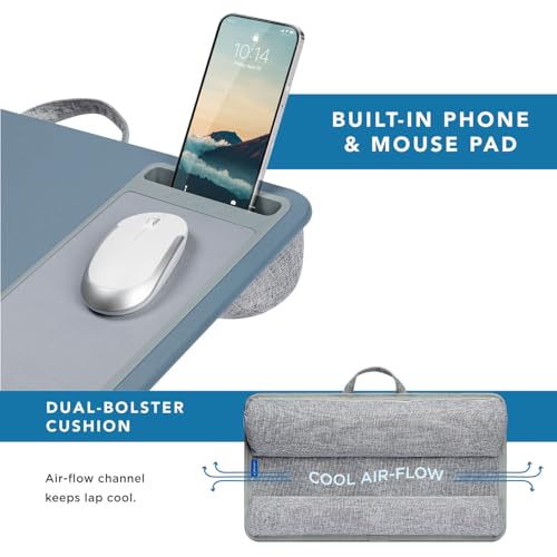 Image of LAPGEAR Home Office Lap Desk - Slate Blue, Fits 15.6 inch Laptops