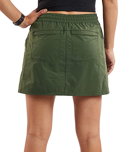 Aurgelmir Women Casual Hiking Outdoor Golf Skirts Stretch Running Quick Dry Athletic Skirts With Pockets Army Green #TOP2