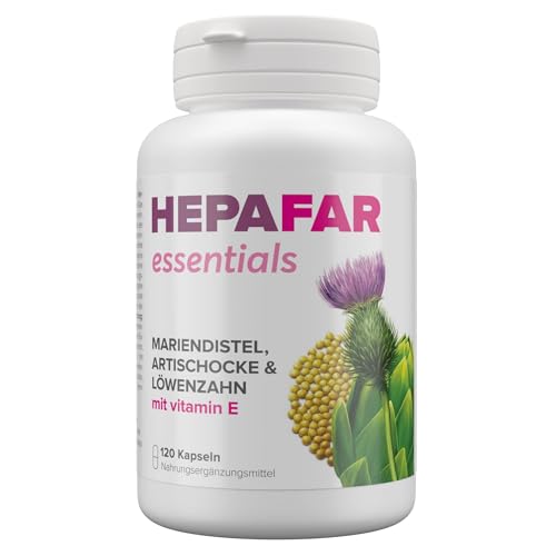 Cardo Mariano, Alcachofa, Diente de Leon y Vitamina E – Detox – 120 Cápsulas Veganas de Alta Dosis – 80% de Silimarina para un Detox Eficaz – Para 120 Días – Hepafar Esencial de Sensilab