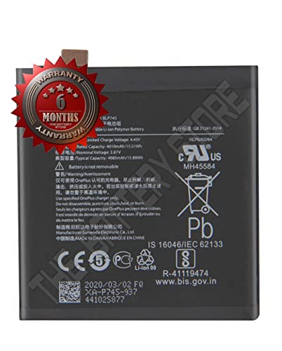 Image of THE BATTERY STORE Original BLP745 Battery for OnePlus 7T Pro - 4085mAhBattery with 6 Month Warranty and high capcity Battery Backup Carefully Check Your Phone Model and Purchase - (for 1+7T PRO)