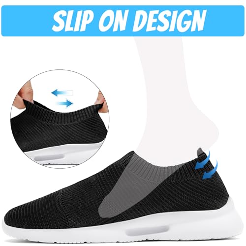 Image of Men's Running Shoes Lightweight Breathable Athletic Sneakers Non Slip Comfortable Walking Tennis Shoes for Gym Workout