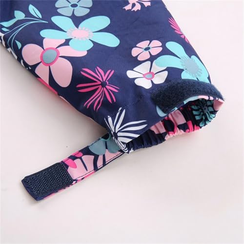 Girls Boy Floral Graphic Windbreaker with Hood Zip Fleece Lined Lightweight Windproof Shell Jackets Outdoor Hiking Raincoat4