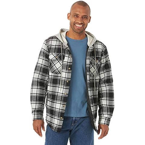 Wrangler Authentics Men's Flannel Jacket with Hood Cover