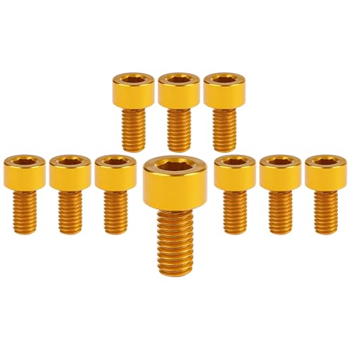 Dingtai 7075�^�A���~�����l�WM5x10mm���Z�p�����S�˂��{���g�h���[���؍HDIY��C�L�b�g�ɓK�p���܂� (10, ���F�ł�, M5x10mm)