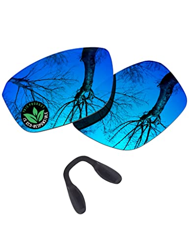 Image of Raydi Polycarbonate Replacement Lenses & Nosepads for Oakley Split Shot OO9416 Rectangular Sunglasses