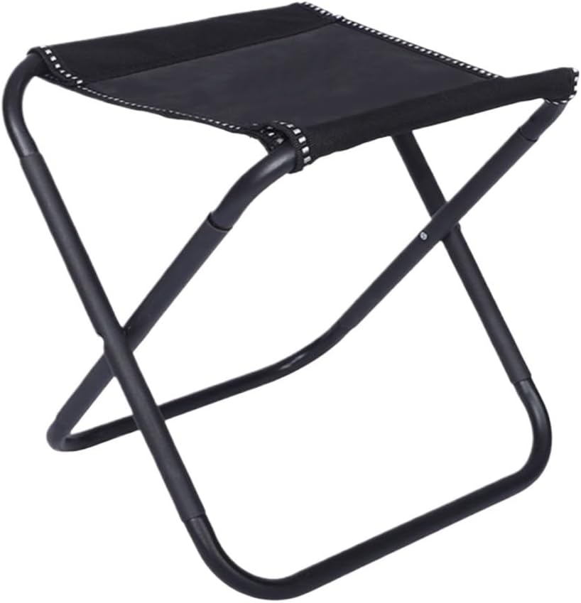 Camp Stool Portable Folding Mazar Mini Stool Carbon Steel Pipe Stool Lightweight Casual Mazar Outdoor Fishing Stool Camping Stool(A)