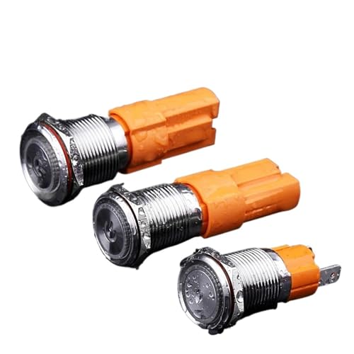 Interrupteur bouton poussoir 16mm 10A 12V 24V étanche avec LED rouge - 6