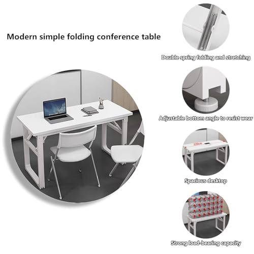 Faltbarer Konferenzraumtisch mit abgerundeten Ecken, perfekt für Büro, Konferenzräume, Klassenzimmer und Veranstaltungen, platzsparend, einfach aufzubauen