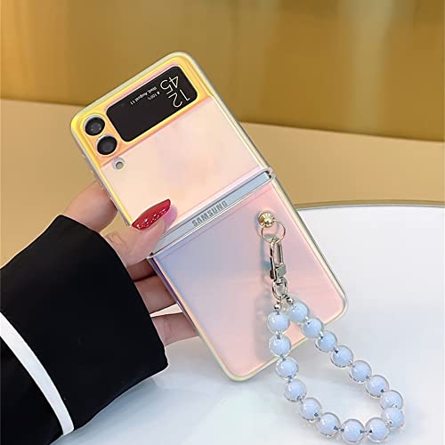 Coque Z Flip 3 avec chaîne perles pour vos soirées chic