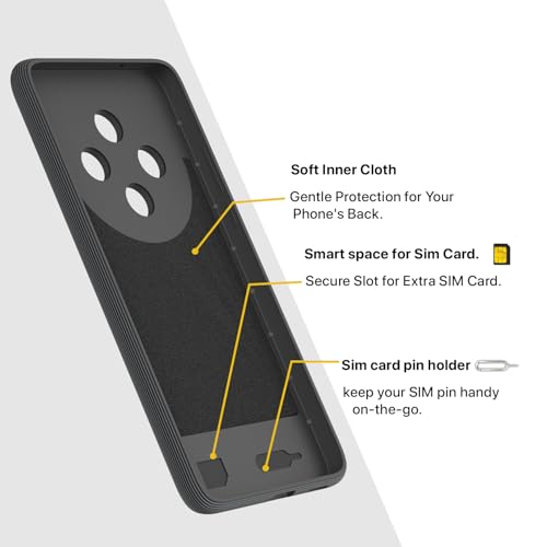 Image of Pikkme Back Cover for Vivo T4 5G / iQoo Z10 5G Soft Grip 3D Hexa Cube Texture Silicone Bumper Case (Grey)