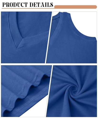 KKJ 3 Pack Womens Tank Tops Workout Summer Vacation Outfits V Neck Loose Sleeveless Blouse Casual Shirts Fall Fashion Clothes