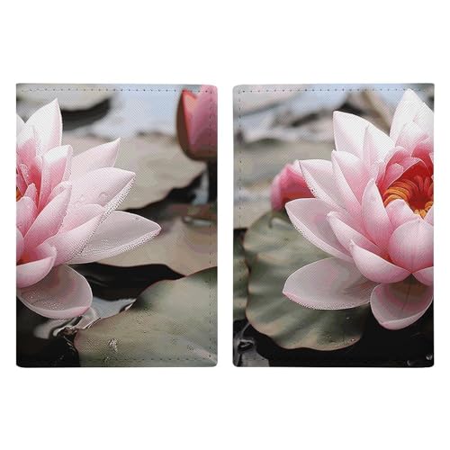 Portefeuille de voyage en cuir pour passeport cadeau homme femme fleur