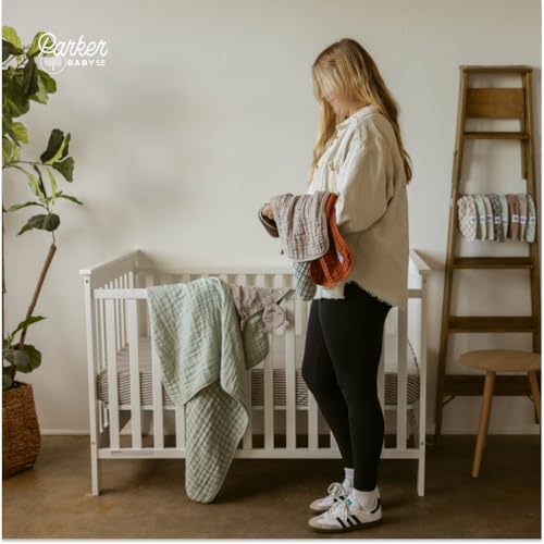 Image of Parker Baby Soft & Durable Fitted Baby Crib Sheets | Snug Fit for Standard Crib Mattresses | Machine Washable, Fade-Resistant & Modern Nursery Designs