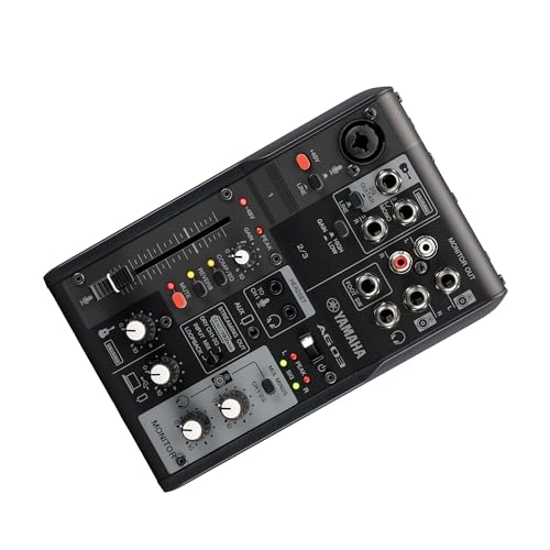 Image of Yamaha AG03MK2 Black 6-Channel Live Streaming Loopback Mixer /USB Interface with Steinberg Software Suite