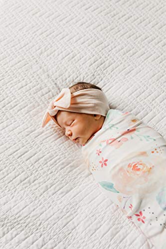 Image of Copper Pearl Swaddle Blankets for Newborns | Soft Stretchy Receiving Blankets for Boys and Girls | Large 46 x 46 Inch Baby Blankets | Lightweight and Breathable Swaddles | Bloom