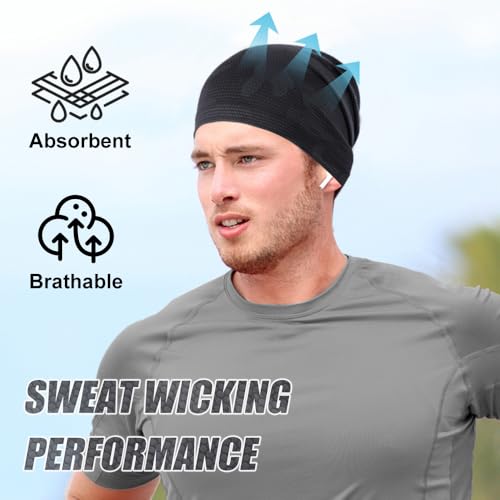 Image of WTACTFUL Cooling Skull Caps for Men Women - Lightweight Breathable 3D Mesh Running Caps for Cycling & Summer