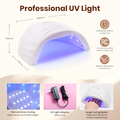 Image of Beetles Gel Nail Polish Kit with U V Light- 88 PCS 55 Colors Gel Polish Set