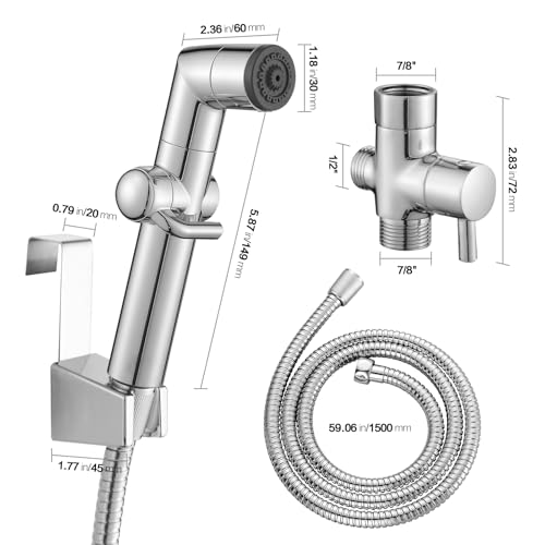 Image of JONKEAN Bidet Sprayer for Toilet, Sprayer for Bathroom Chrome