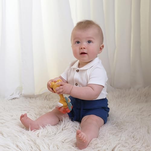 Image of Tolo Crazy Eyed Bird | Interactive Toy for Babies 3+ Months Teething Relief | movable eyes, clicking head & feet, squeaking wings, rattle sound, sensory, teething baby toys, developmental play, fun gift