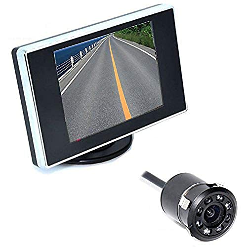 2 in 1 Auto Parking Assistance System 18.5mm Car CCD Front View Camera Backup Camera + 3.5 Inch Color LCD Car Video Monitor