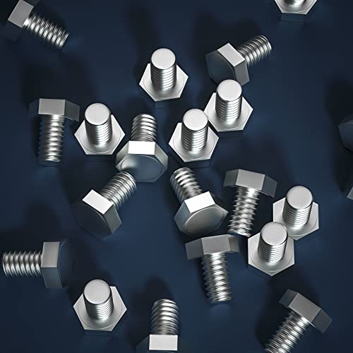 Image of 1 /4-20 x 5 /8 inch (5 /8 to 5 inch Optional) Hex Head Screw Bolt, Stainless Steel 18-8(304), Fully Threaded,15pcs