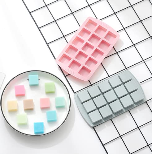 シリコン型 正方形 四角 3cm角 厚み1.5cm 15個