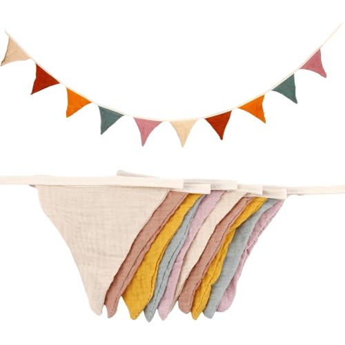 Banderines decorativos para habitación infantil, para niños y niñas, de tela, de algodón, 2,6 m, decoración para cama de casa o tienda de campaña infantil, exterior
