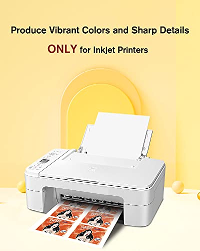 Koala Metallic Gold Waterslide Decal Paper For Inkjet Printer- Translucent Clear 8.5X11 Inch Water Slide Transfer Paper For Diy Tumbler, Mug, Candle, Nail Crafts -5 Sheets #TOP2