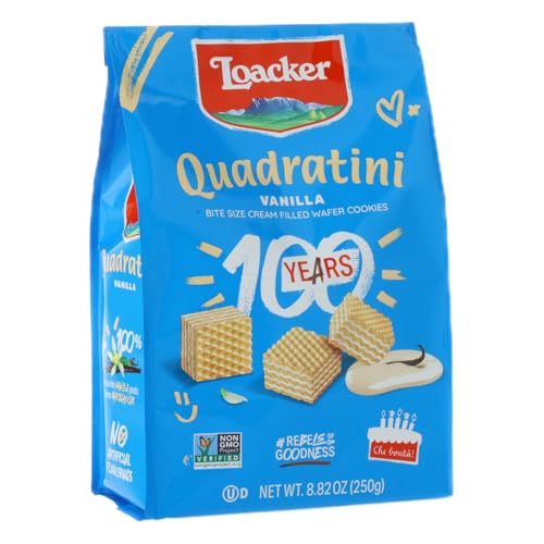 Loacker Quadratini Vanilla Wafer Cookies, 8.82 Ounce