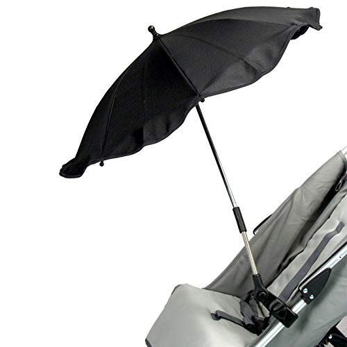 BAMBISOLUniversal Anti-UV Pushchair Parasol | UPF 50+, Double Joint | Black BE