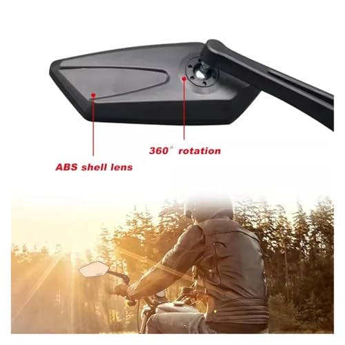 Espejo moto cafe racer retrovisor manillar universal 8mm 10mm espejos laterales motocross 3