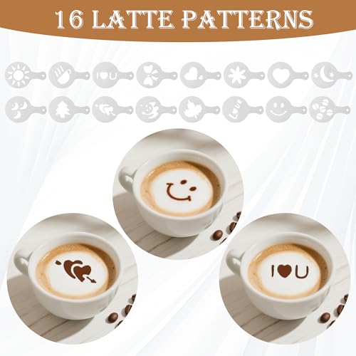 Kaffee Tamper 51mm Set, Espresso Tamper Set 23pcs, Espresso Tamper Zubehör mit 350ml Edelstahl Milchkännchen und Latte-Art-Stift, Edelstahl Espresso Kaffeedrücker, Tamper Matte, Kaffee-Rührer