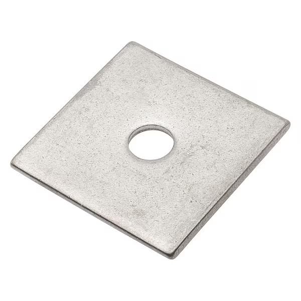 Square Washer, Fits Bolt Size 3/8 in 18-8 Stainless Steel, Plain Finish