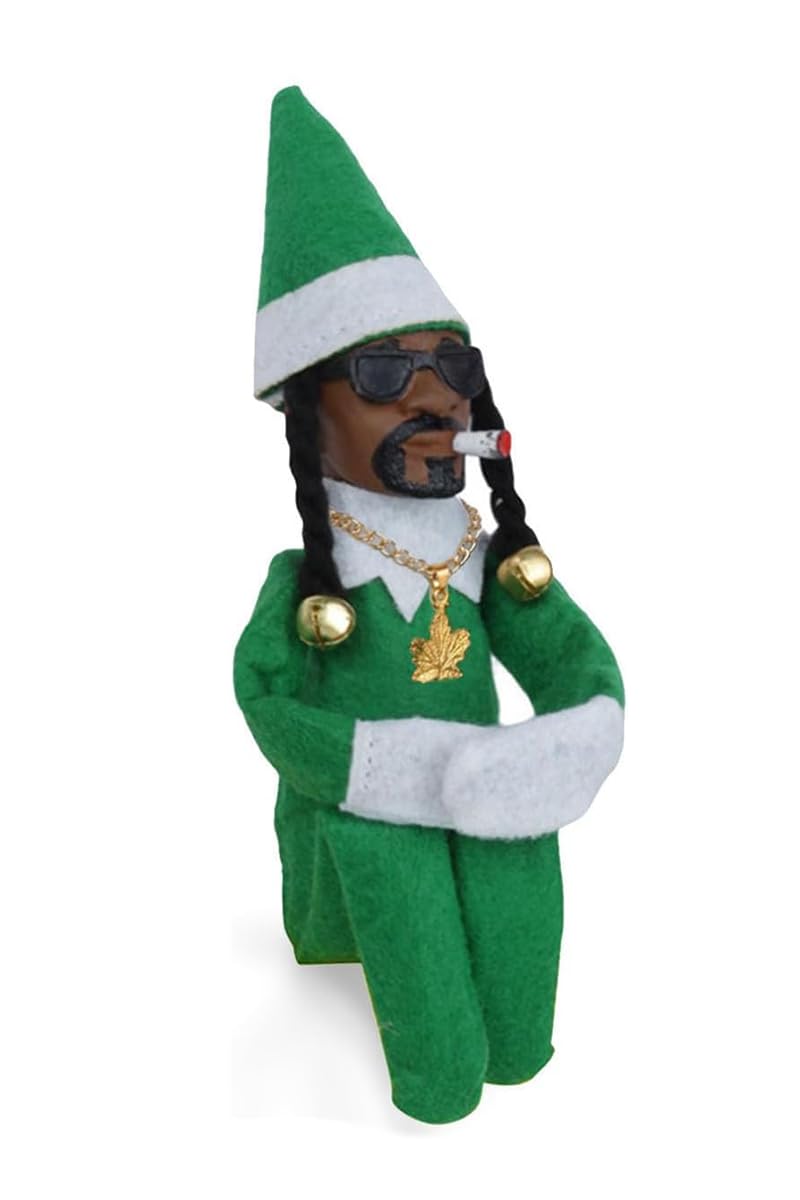 Christmas Elf Plush Doll,Christmas Elf Decoration,Hip Hop Doll for Christmas Party Holiday Home Festival Decoration(Green)