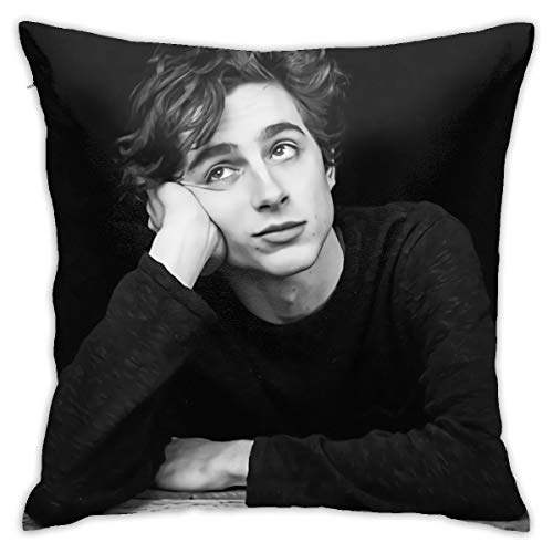 LILHXIU® Timothee Chalamet Kissenbezug, Polyester, dekorativ, waschbar, für Sofa, Heimdekoration 16''x16'' Cover