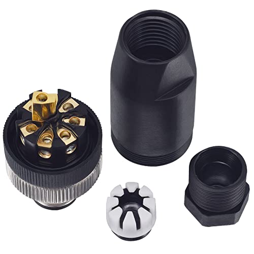 Lonlonty M12 8 Pin Male & Female Socket Panel Aviation Wire Connector,12Mm Industrial Circular Connector, Outdoor Waterproof Ip67,4 Sets #TOP1