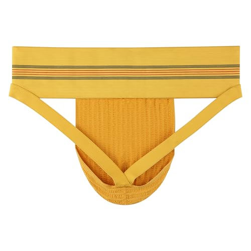 GYM Herren 7,6 cm breites Band, klassischer athletischer Supporter, gelb, XXX-Large