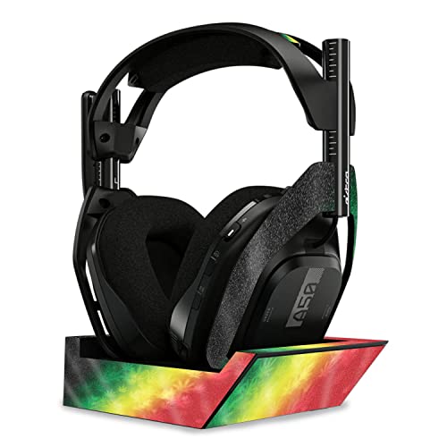 Image of MightySkins Glossy Glitter Skin Compatible with Astro A50 Wireless Headphones + Base Station (Gen 4) - Rasta Rainbow | Protective, Durable High-Gloss Glitter Finish | Easy to Apply | Made in The USA
