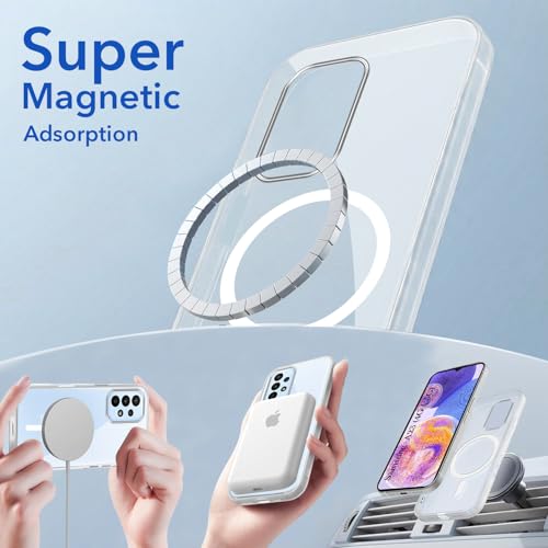 Image of Jkobi Lifetime Anti-Yellow MagSafe Compatible Clear Back Cover Case for Samsung Galaxy A23 4G | 5G (Sleek Hard Crystal | Shockproof and Camera Protection)