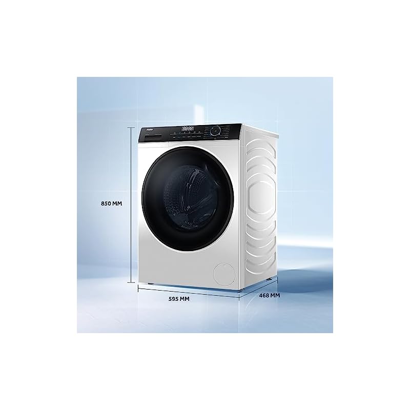 Haier 8 Kg 5 Star Inverter Direct Motion Motor Fully Automatic Front Load Washing Machine ( 2023 Model, HW80-IM12929C, 525 Super Drum, Puri Steam,White) - Image 5
