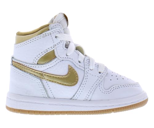 Image of Nike Jordan 1 Retro High Original Leather Infant /Toddler Shoes