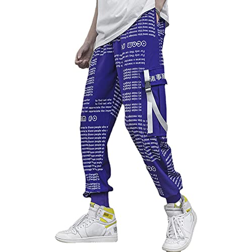 Purple Overalls Streetwear Functional Trousers Sweatpants Techwear Hip Hop Men's Harem Cargo Tactical Pants