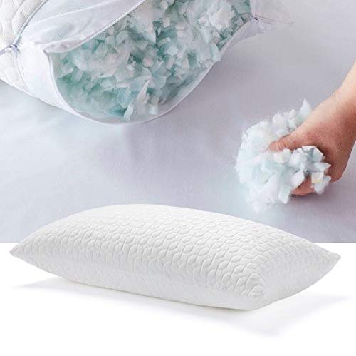 LUCID Shredded Memory Foam Hybrid Removable Zippered Adjustable Loft – Rayon from Bamboo