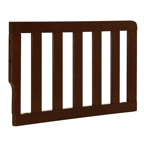 Image of Dream On Me Convertible Crib Toddler Guard Rail in Espresso, Converts Cribs to Toddler Beds, Solid Wood Construction
