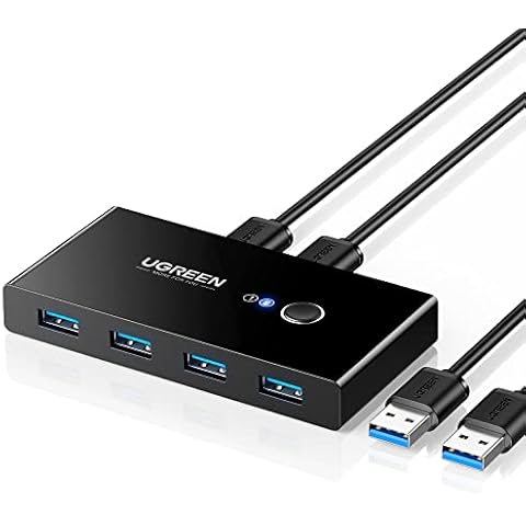 UGREEN USB Switch 2PC USB 3.0 Switcher 2 In 4 Out USB KVM Switch Cover