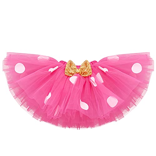 Baby Girls 1st Birthday Outfit Polka Dots ONE Romper Tutu Skirt Mouse Ears Headband Cake Smash Costume for Photo Shoot4