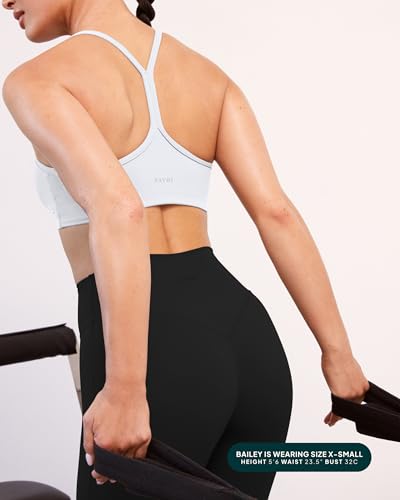 Image of PAVOI ACTIVE Yoga Racerback Bras for Women - Buttery Soft Low Support Scoop Neck Y-Back Thin Strap Sports Bra - FlexFlow