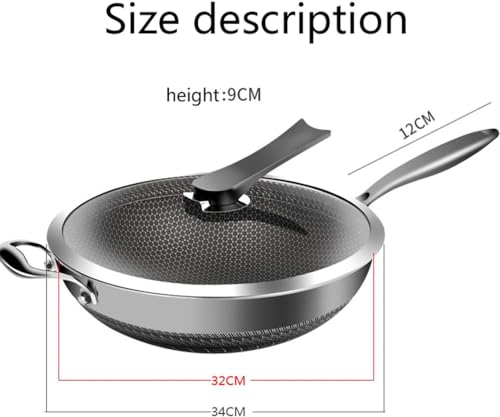 Wok antiadherente con tapa y mango ergonómico 32 cm miniatura 4