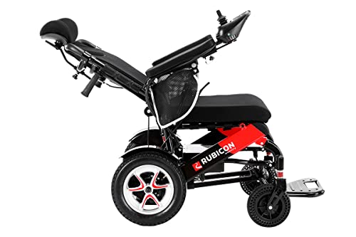 Darkshadow by MaritSA - 25Mile Range ~ 24AH Extended Battery Foldable Reclining Electric Wheelchair, 600W Super Horse Power, Folding Wheelchairs with Headrest and Backrest (Model4)